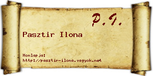 Pasztir Ilona névjegykártya